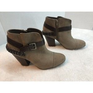 Carlos Santana Brown Macomb Ankle Western Booties Women’s Sz 8.5  Block Heel